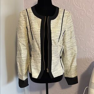 Women's Black and Cream Jacket
